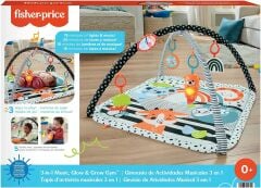 Fisher Price Neşeli Hayvanlar 3'ü 1 Arada Jimnastik Merkezi Oyun Halısı
