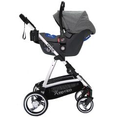 Yoyko City Seyahat Sistem Bebek Arabası 3 in 1 Gri Silver