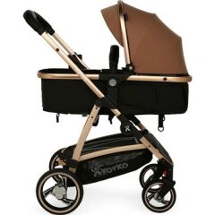 Yoyko City Seyahat Sistem Bebek Arabası 3 in 1 Kahve Rose