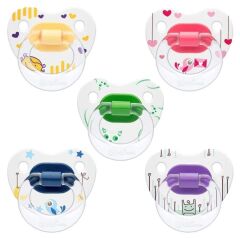 Wee Baby Silikon Desenli Damaklı Emzik No:1 0-6 Ay (Askılı)