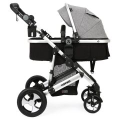 Yoyko Ultimate Travel Sistem Bebek Arabası 3 in 1 Gri Silver