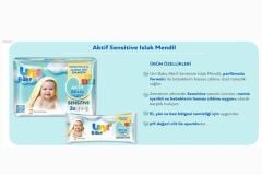 Uni Baby Aktif Sensitive Bebek Islak Mendil 24+ Ay 3x52 Adet