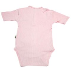 Sema Baby Yarım Kol Kaşkorse Badi (Body) - Pembe  6-12 Ay