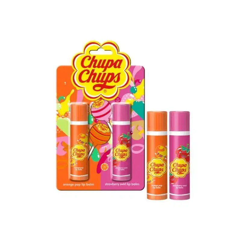 Chupa Chups Lip Balm 2 li Dudak Bakım Kremi 4gr - Çilek Ve Portakal