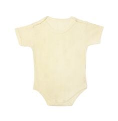 Sevi Bebe Jakarlı Yarım Kollu Body - Krem 6 Ay