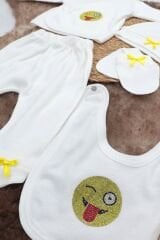Sema Baby 5 Parça Hastane Çıkışı Zıbın Seti 0-3 Ay