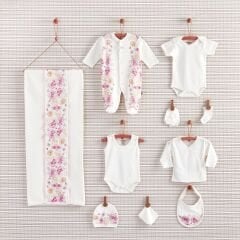 Bebbek 10'lu Hastane Çıkışı - Romantic Flower Pembe