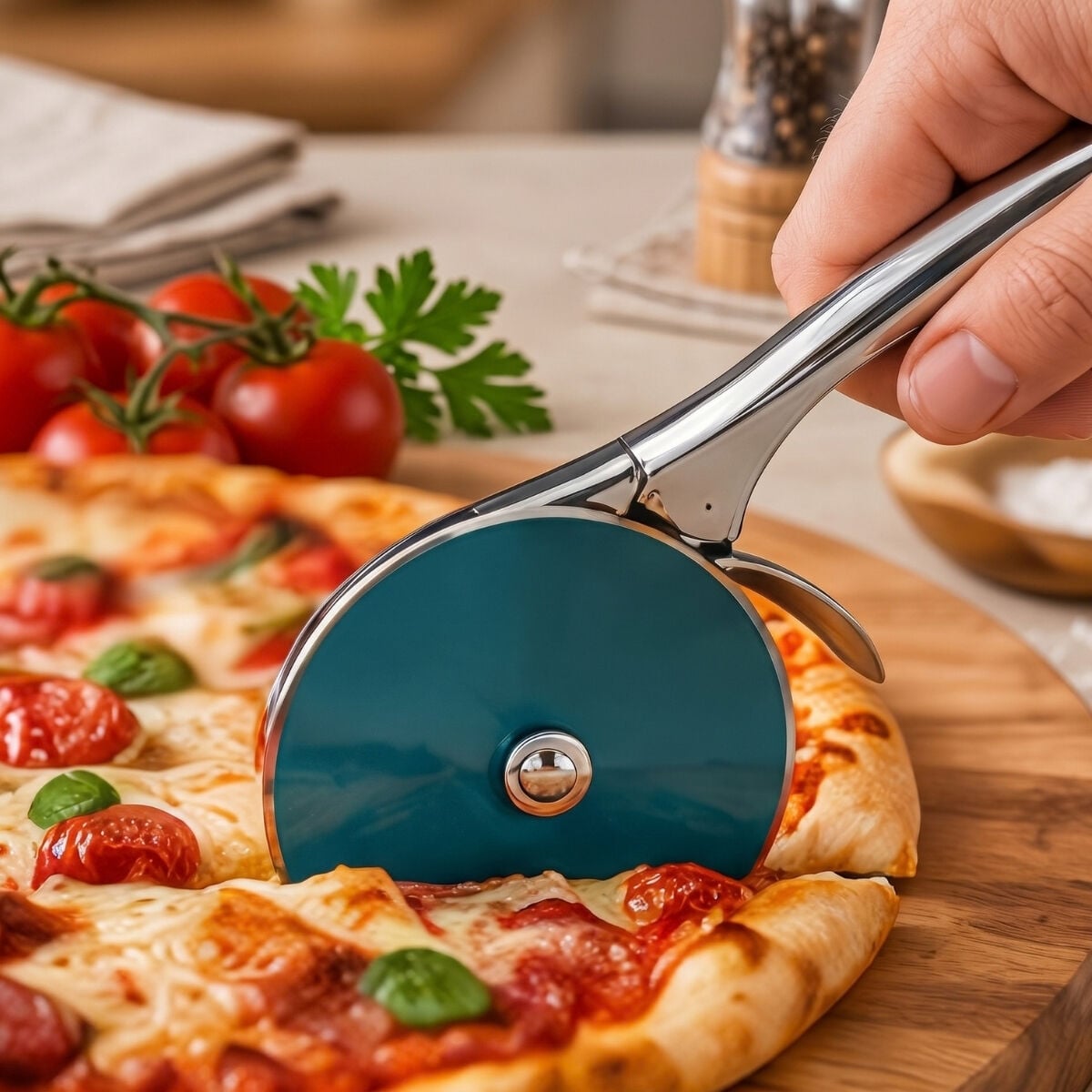 Çelik Pizza Kesici