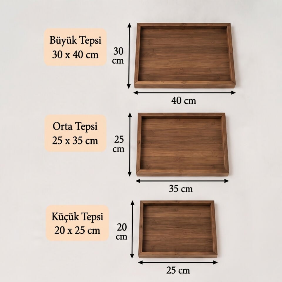 Akasya Üçlü Tepsi