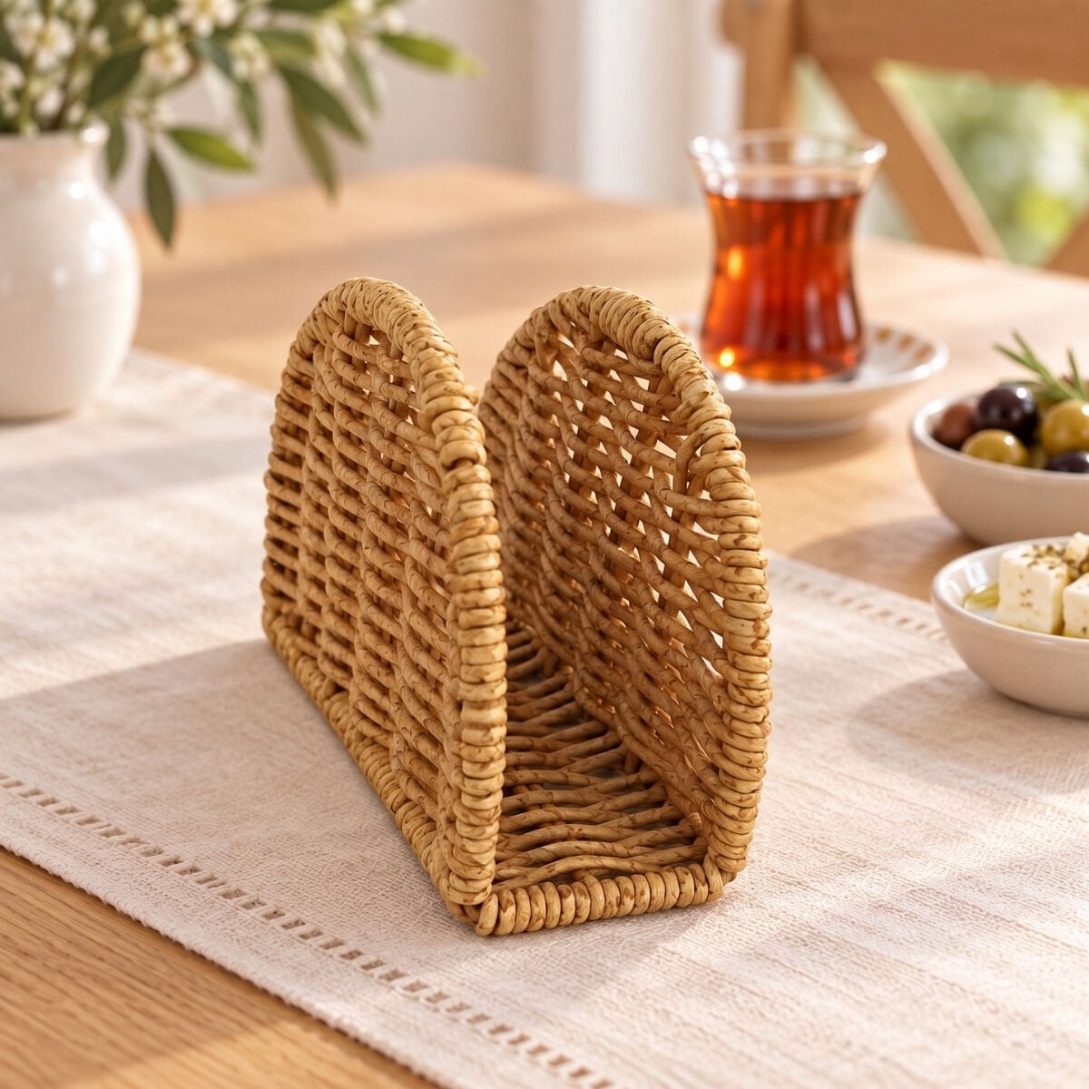 Rattan Peçetelik - Tekli