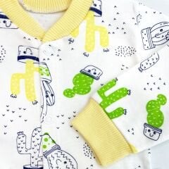 Sema Baby Sleeper Cactus Bebek Pijama Takımı 3-6 Ay - Sarı